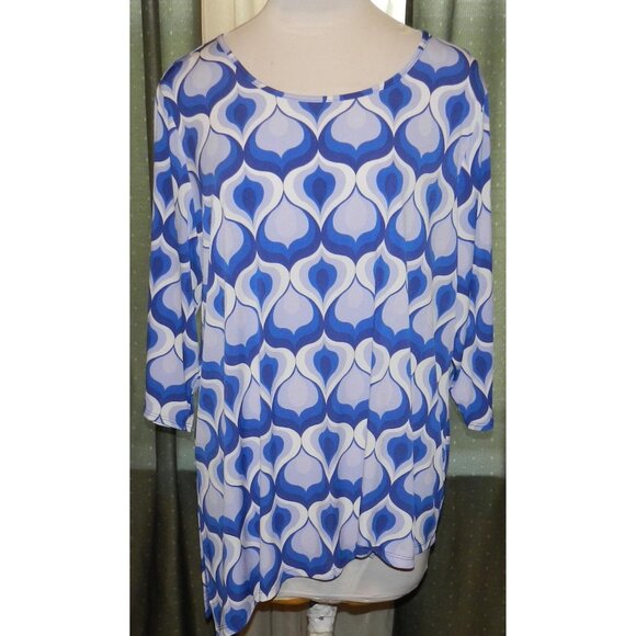 Susan Graver size 2X stretch blend pull over artsy top plus size women's - Picture 1 of 5